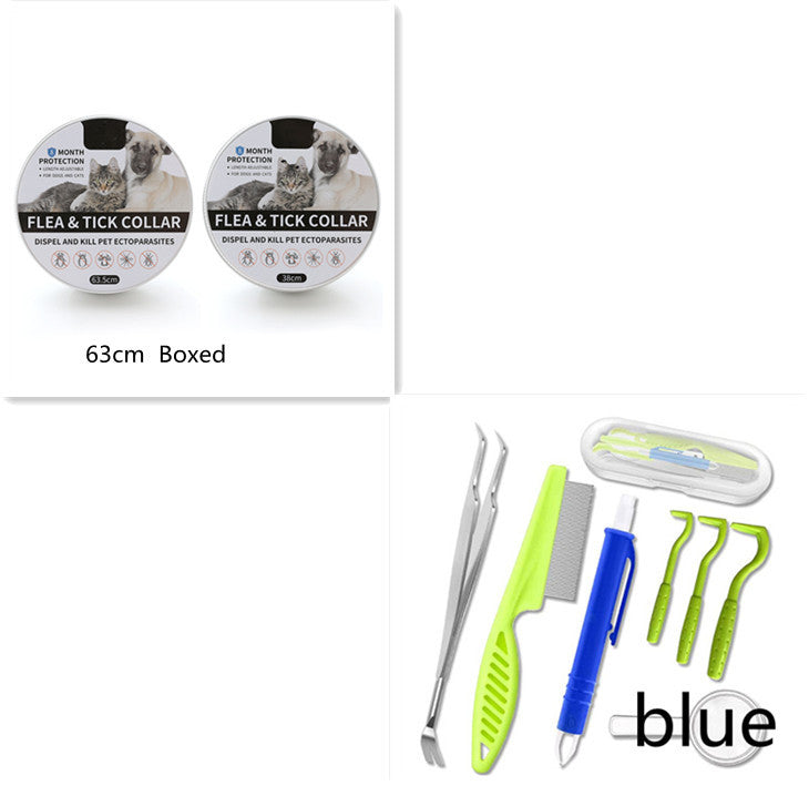 HKM-631315 Insect-Repellent Silicone Pet Collar for Cats and Dogs in Multiple Colors