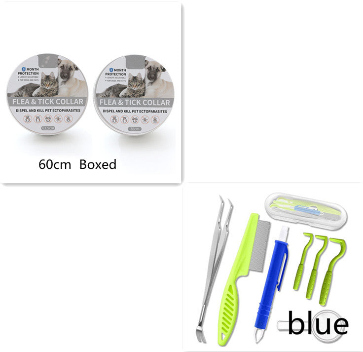 HKM-631315 Insect-Repellent Silicone Pet Collar for Cats and Dogs in Multiple Colors