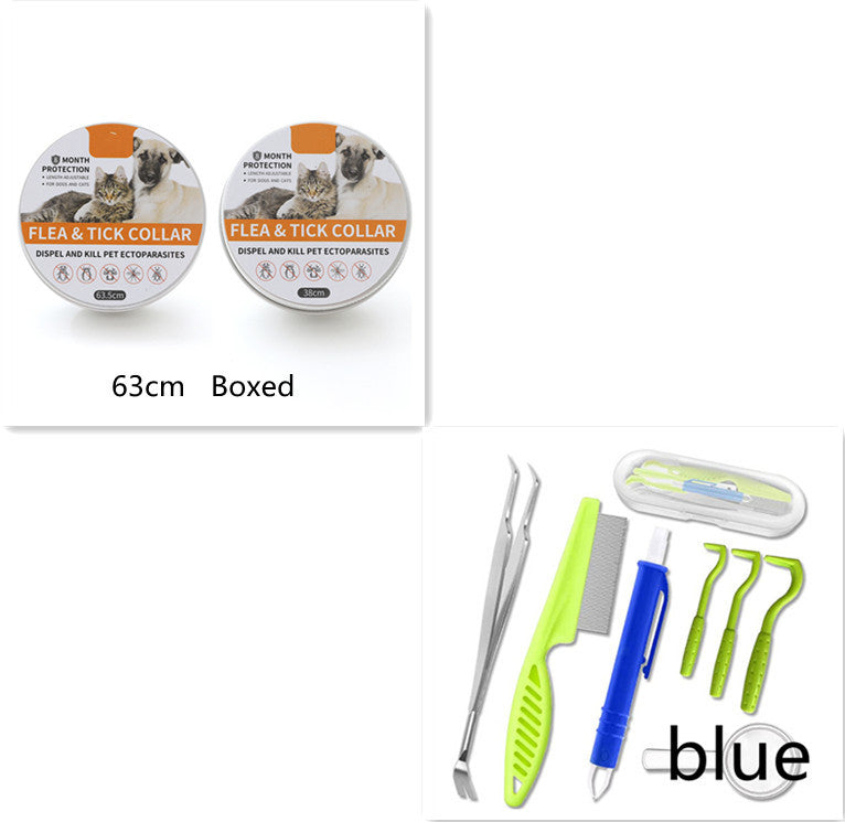 HKM-631315 Insect-Repellent Silicone Pet Collar for Cats and Dogs in Multiple Colors