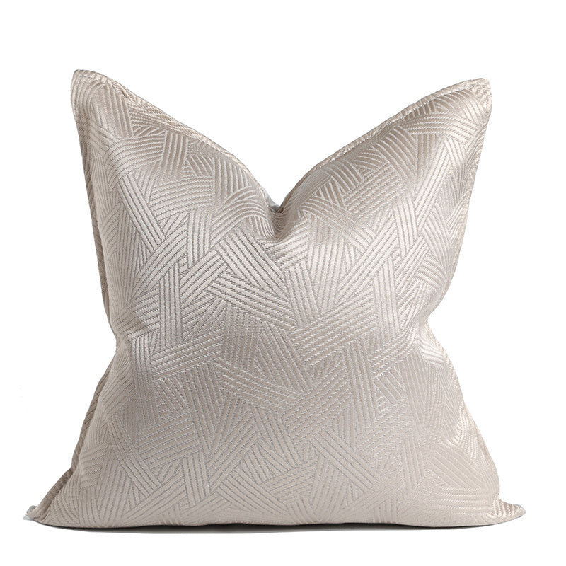 HKM-631507 Geometric Grey Cushion 45x45cm with Abstract Design and PP Cotton Filler