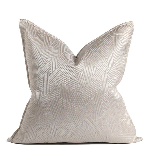 HKM-631507 Geometric Grey Cushion 45x45cm with Abstract Design and PP Cotton Filler