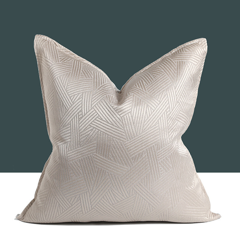 HKM-631507 Geometric Grey Cushion 45x45cm with Abstract Design and PP Cotton Filler