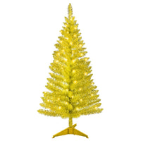 HKM-631571 4ft Golden Tree with 122 Tips and 50 UL Lights for Holiday Decor
