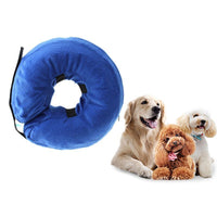 HKM-631635 Inflatable Anti-Bite Collar for Pets – Recovery Cone for Dogs and Cats, Soft Plush Strap, Multiple Sizes
