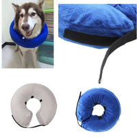 HKM-631635 Inflatable Anti-Bite Collar for Pets – Recovery Cone for Dogs and Cats, Soft Plush Strap, Multiple Sizes