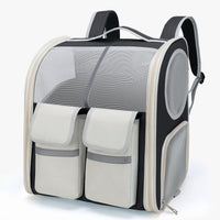 HKM-631635 Large Capacity Portable Breathable Cat Backpack Trolley Bag in Yellow, Blue, and Black