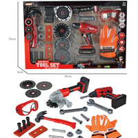 HKM-631699 Electric Drill Tool Set for Kids - Pretend Play Simulation Repair Tool Toys for Ages 3+