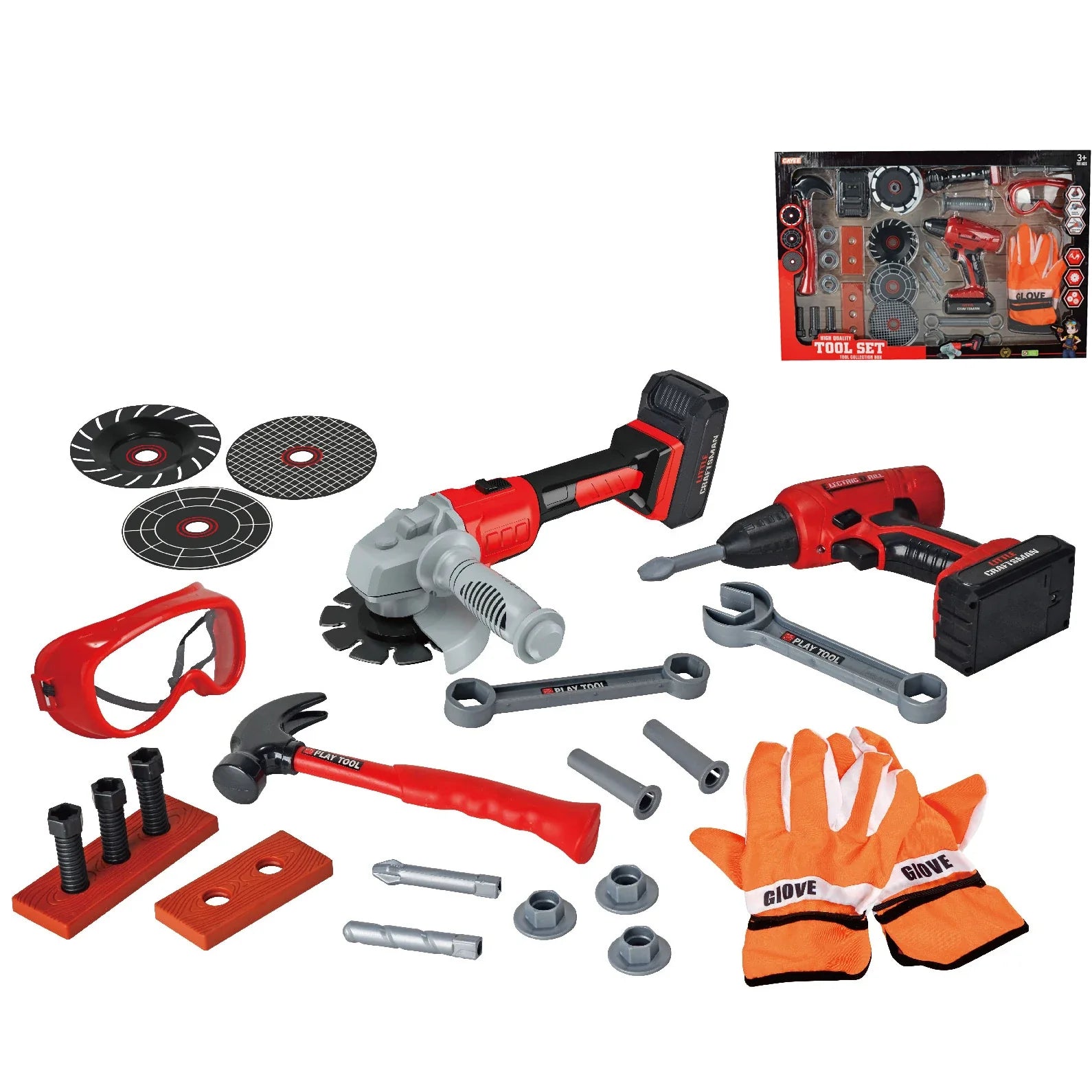 KTX-631699 Electric Drill Tool Set for Kids - Pretend Play Simulation Repair Tool Toys for Ages 3+