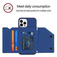 HKM-631699 Mobile Phone Case with Card Bag and Lanyard - Compatible with Various iPhone Models