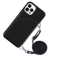 HKM-631699 Mobile Phone Case with Card Bag and Lanyard - Compatible with Various iPhone Models