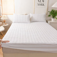 HKM-631827 Brushed Quilted Bed Sheet Set with Floral Design and Pillowcase