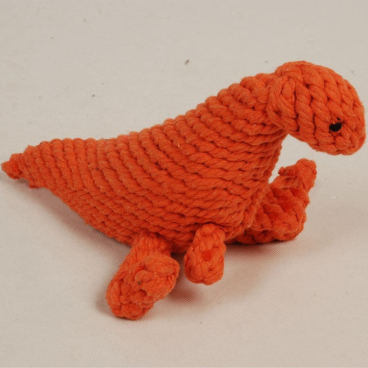 HKM-632083 Animal-Themed Cotton Rope Chew Toys for Dogs - Giraffe, Hippo, Elephant, Duck, Bear & More