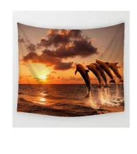 HKM-632147 Boho Animal Print Tapestry Wall Hanging Beach Towel Blanket - 100% Polyester