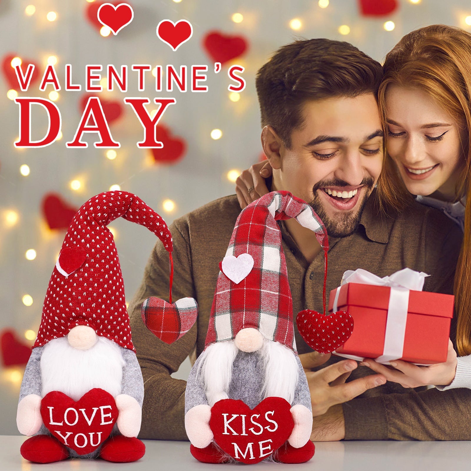 HKM-632275 Cotton Stuffed Faceless Doll Pendant for Valentine's Day Gift