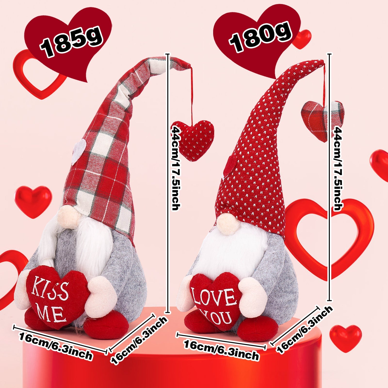 HKM-632275 Cotton Stuffed Faceless Doll Pendant for Valentine's Day Gift