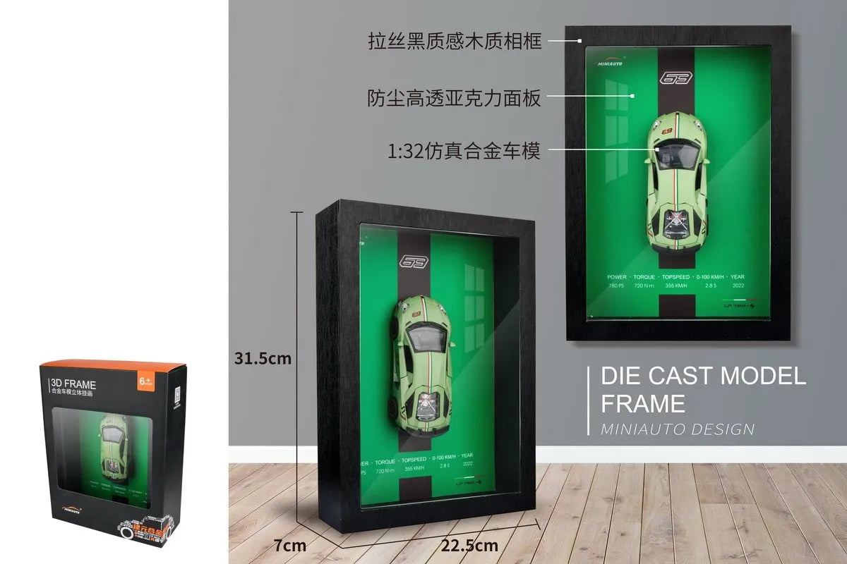 HKM-632403 1:32 Scale Mini Metal Sports Car Model for Home Decoration and Collection