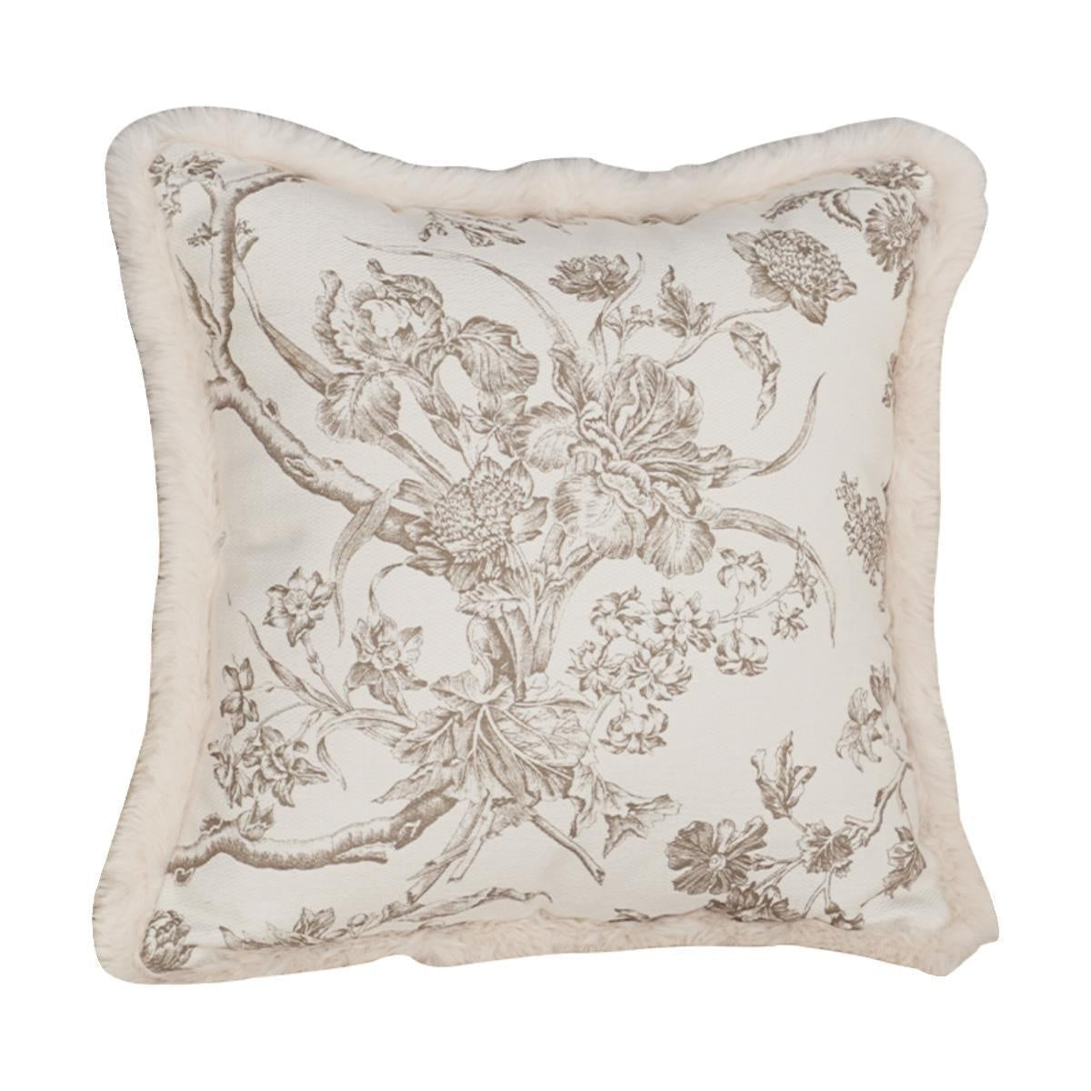 HKM-632403 Gentle Luxury Retro French Printed Plush Pillowcase - Multiple Styles Available