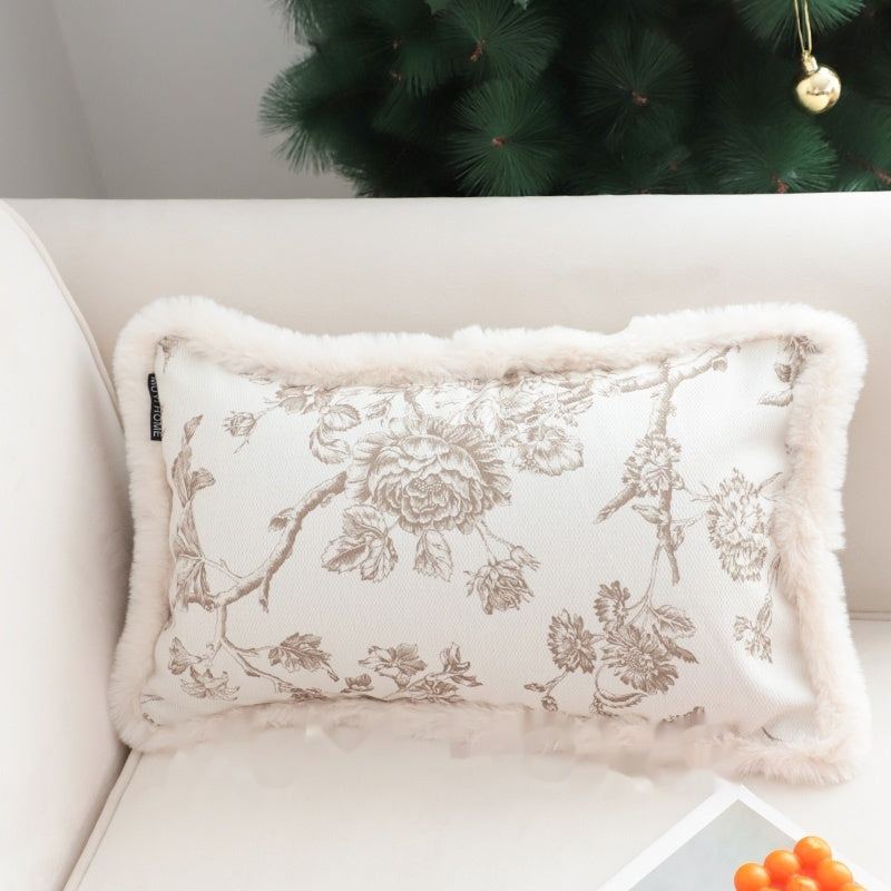 HKM-632403 Gentle Luxury Retro French Printed Plush Pillowcase - Multiple Styles Available