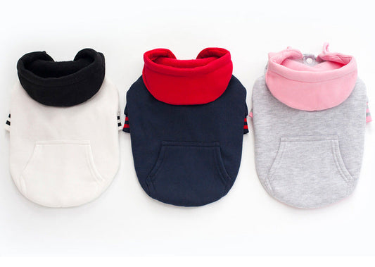 HKM-632467 Color-Matching Cotton Sweater for Pets with Pocket - Warm, Breathable, and Easy to Wear