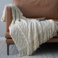 HKM-632595 Jacquard Knitted Acrylic Fiber Bed Runner for Sofa in Multiple Colors