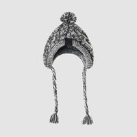 HKM-632595 Two-Tone Windproof Fluffy Knitted Dog Hat with Pompom and Tassels