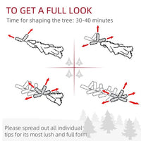 HKM-632723 8' White Artificial Pencil Christmas Tree with 618 Branch Tips and Plastic Stand