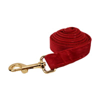 HKM-632787 Adjustable Velvet Fabric Dog Collar with Leash, Bow Knot, Flower, Vest, and Poop Bag