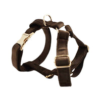 HKM-632787 Adjustable Velvet Fabric Dog Collar with Leash, Bow Knot, Flower, Vest, and Poop Bag