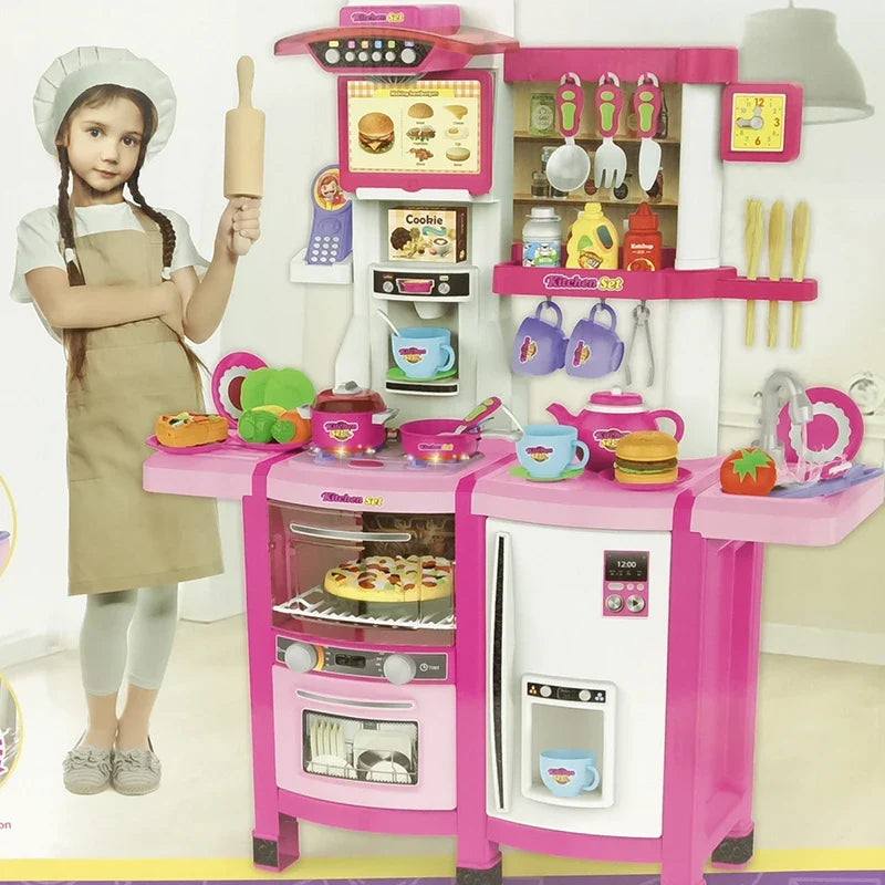 HKM-632851 Big Size Kitchen Play Toy Set for Kids - Water Spray Mist Pretend Play Toy for Ages 2 to 4