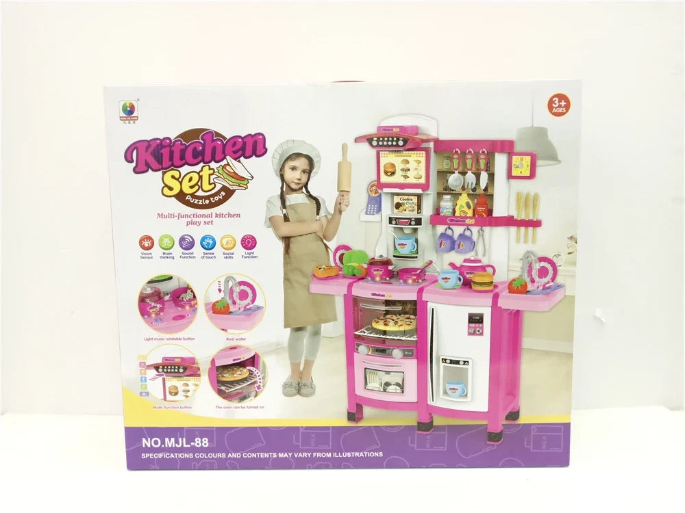 HKM-632851 Big Size Kitchen Play Toy Set for Kids - Water Spray Mist Pretend Play Toy for Ages 2 to 4