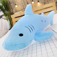 HKM-633043 Shark Plush Pillow in Blue, Pink, Gray - Available in 50cm, 75cm, 100cm Sizes