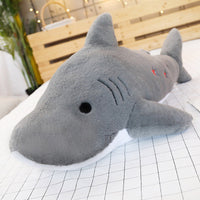 HKM-633043 Shark Plush Pillow in Blue, Pink, Gray - Available in 50cm, 75cm, 100cm Sizes