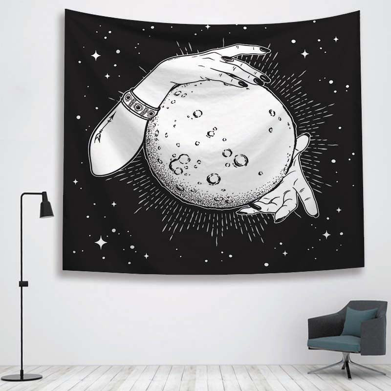 HKM-633299 Lunar Plush Decorative Tapestry - Peach Skin Mercerized Material, 100x75 cm, 150x130 cm, 200x100 cm, Machine Washable