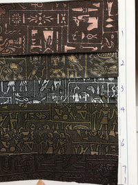 HKM-633427 Egyptian Antique Pattern PVC Leather Fabric for Multifunctional Use