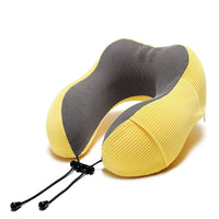 HKM-633427 U-Shaped Memory Foam Pillow with Magnetic Stripe Design - 30x30x12 cm
