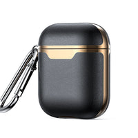 HKM-633491 Business Wireless Bluetooth Earbuds Case - Compatible with iPhone 6, 7, 8, X, XR, 11 Models, Imitation Leather, Clamshell Style