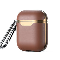 HKM-633491 Business Wireless Bluetooth Earbuds Case - Compatible with iPhone 6, 7, 8, X, XR, 11 Models, Imitation Leather, Clamshell Style