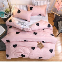HKM-633555 Elegant 4-Piece Bed Linen Set for 1.5m & 2.2m Beds