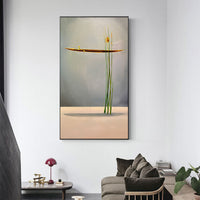 HKM-633747 Abstract Nature Landscape Canvas Painting - Single Frame Oil on Canvas Art