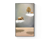 HKM-633747 Abstract Nature Landscape Canvas Painting - Single Frame Oil on Canvas Art