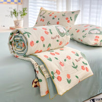 HKM-633747 Summer Quilt for Maternal and Child - Cartoon Design in Washed Cotton, Soybean Fiber Filling, Available in Multiple Sizes