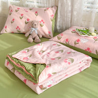 HKM-633747 Summer Quilt for Maternal and Child - Cartoon Design in Washed Cotton, Soybean Fiber Filling, Available in Multiple Sizes