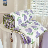 HKM-633747 Summer Quilt for Maternal and Child - Cartoon Design in Washed Cotton, Soybean Fiber Filling, Available in Multiple Sizes