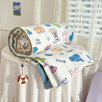HKM-633747 Summer Quilt for Maternal and Child - Cartoon Design in Washed Cotton, Soybean Fiber Filling, Available in Multiple Sizes