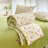 HKM-633747 Summer Quilt for Maternal and Child - Cartoon Design in Washed Cotton, Soybean Fiber Filling, Available in Multiple Sizes
