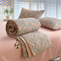 HKM-633747 Summer Quilt for Maternal and Child - Cartoon Design in Washed Cotton, Soybean Fiber Filling, Available in Multiple Sizes