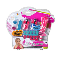 HKM-634003 DIY Princess Makeup Set for Girls with Washable Scented Nail and Lip Products, Age 5 and Up
