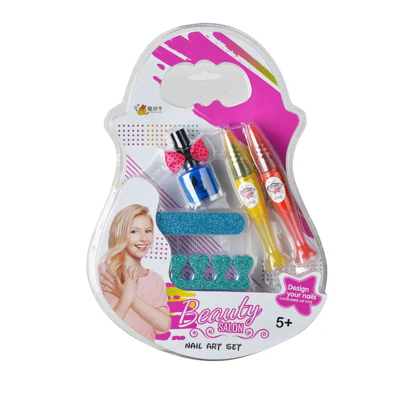 HKM-634003 DIY Princess Makeup Set for Girls with Washable Scented Nail and Lip Products, Age 5 and Up