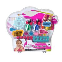 HKM-634003 DIY Princess Makeup Set for Girls with Washable Scented Nail and Lip Products, Age 5 and Up