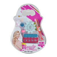 HKM-634003 DIY Princess Makeup Set for Girls with Washable Scented Nail and Lip Products, Age 5 and Up